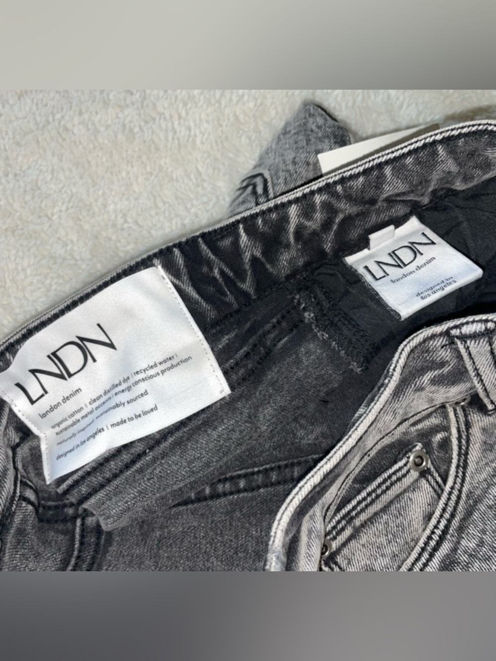 (🎃3 for 12🎃) LNDN Landon Denim Faded Grey Wash Ankle Zipper Jeans - Picture 3 of 11